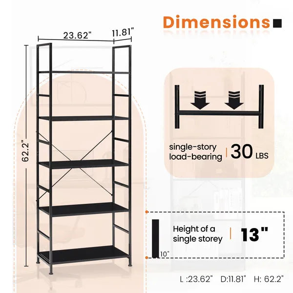 Secure wall anchoring anti-tip hardware kit mounted behind the narrow storage rack.