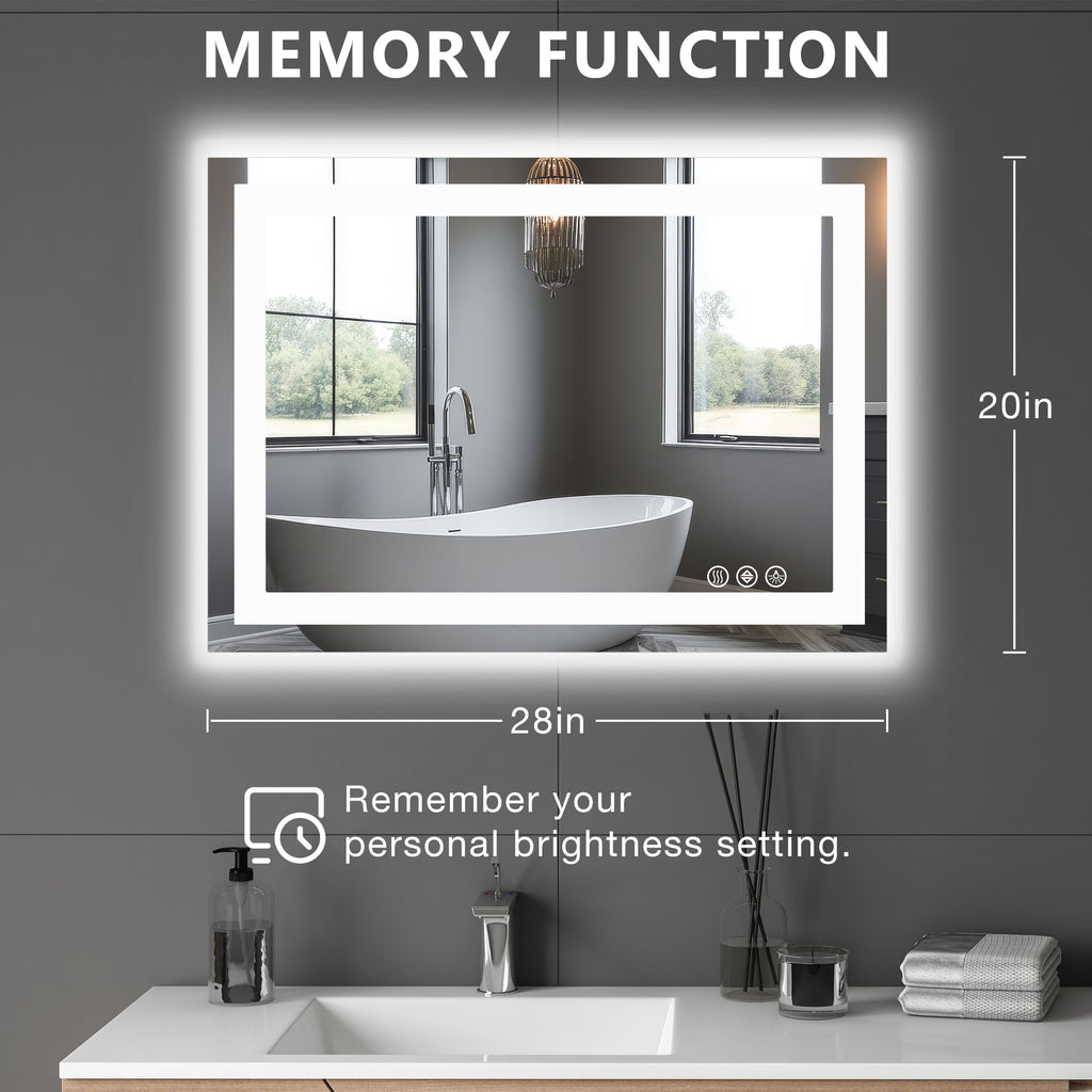Touch pad activating the core thermal heating pad clearing steam from the center mirror grid