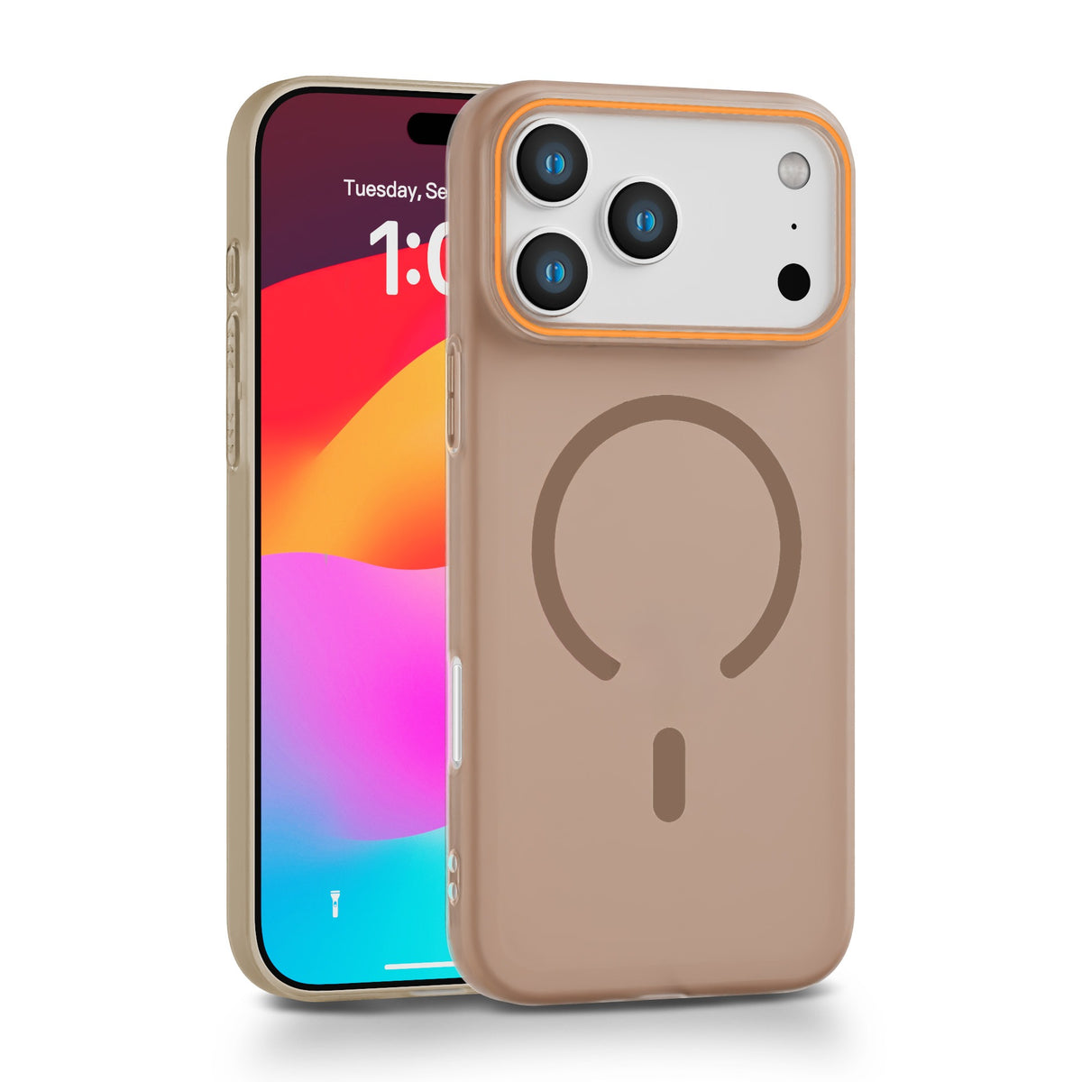 Full perimeter camera lens protection armor casing on iPhone 17 Pro Max